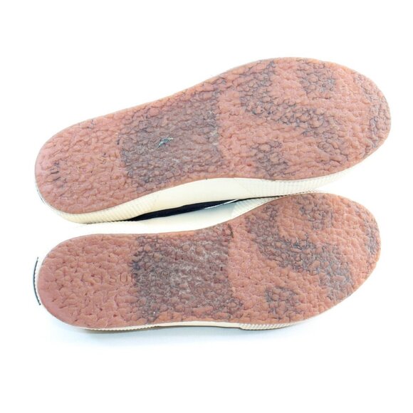 Anthropologie SUPERGA Women's Sz 5 Navy Blue Canvas Sneakers Shoes Lace Up - Picture 9 of 10